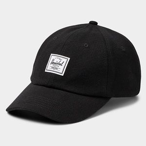 Herschel black Sylas 100% cotton baseball cap hat NWT
